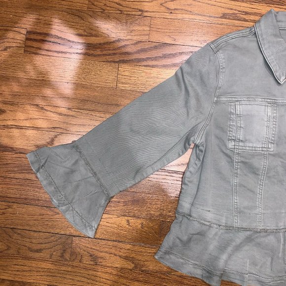 Tribal Jeans Jacket w/ Ruffle Details (Size:M) - Picture 4 of 8